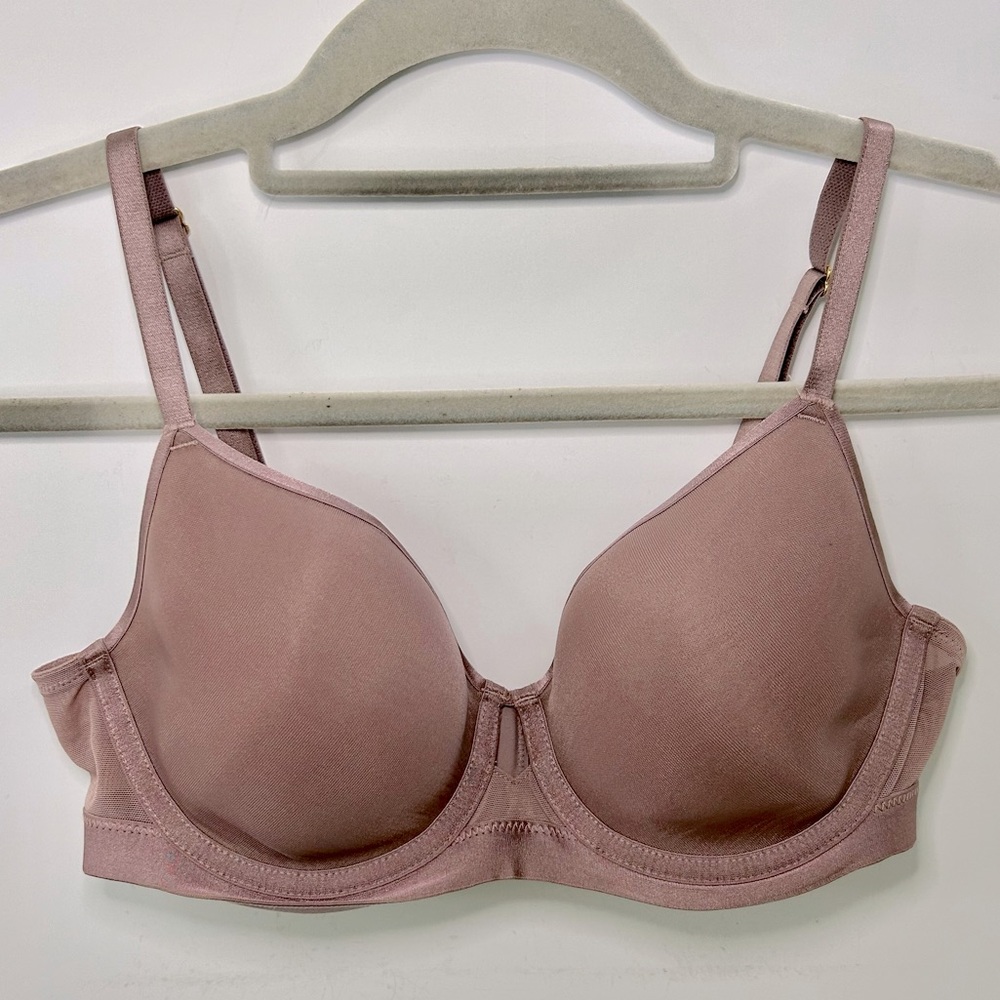 SOMA Lightest Lift Smooth Perfect Coverage Mauve Pink Adjustable Strap Bra 34C